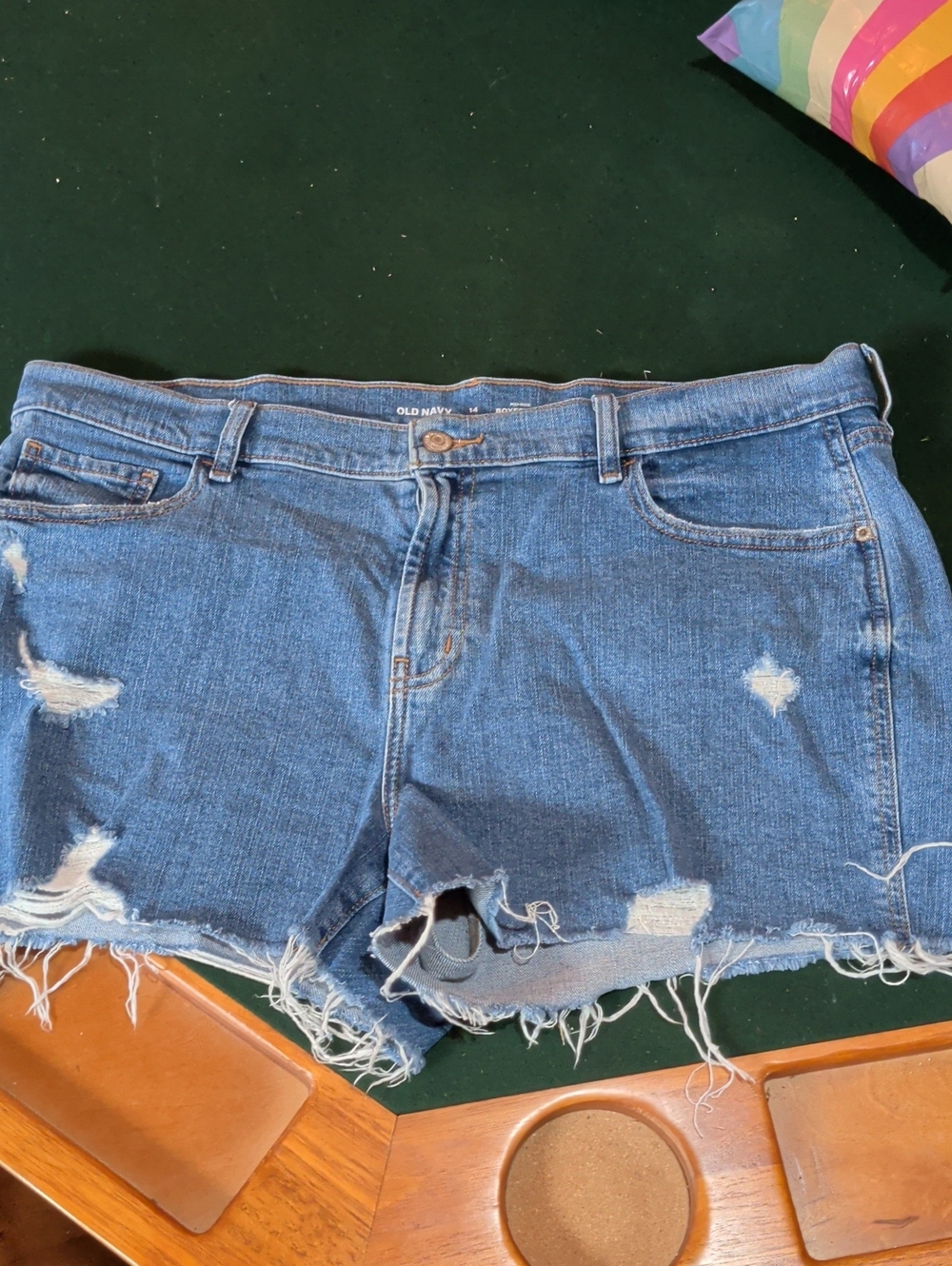 Old Navy Ripped Blue Denim Shorts